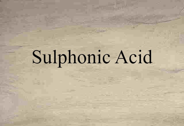 sulphonic acid