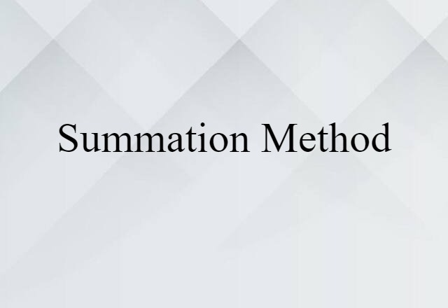 summation method