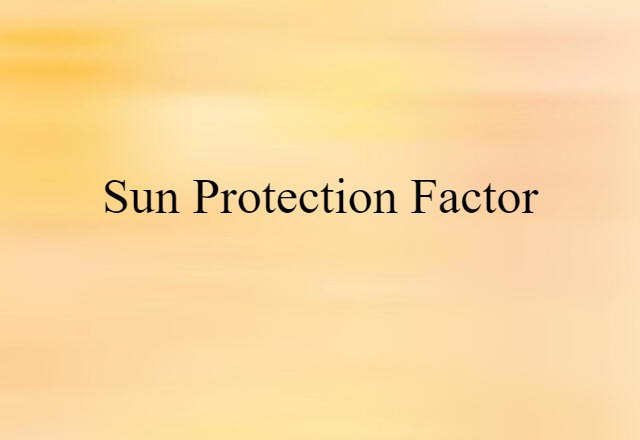 sun protection factor