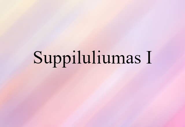 Suppiluliumas I