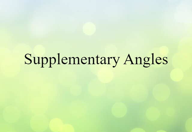 supplementary angles