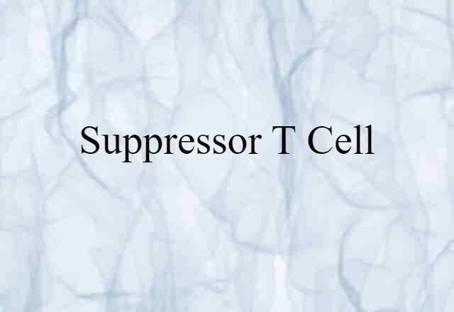 suppressor T cell