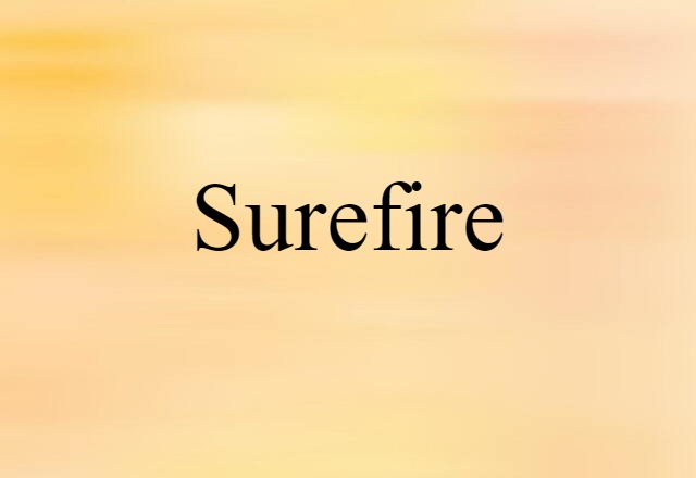 Surefire (noun) Definition, Meaning & Examples