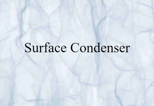 surface condenser