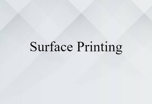 surface printing