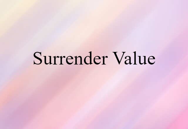 surrender value