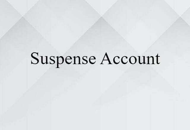 suspense account