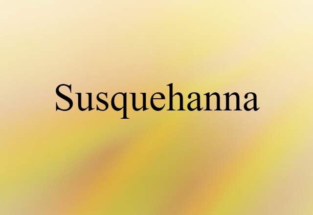 Susquehanna (noun) Definition, Meaning & Examples