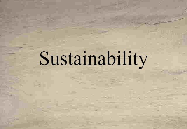 sustainability