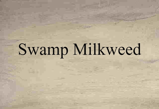 swamp milkweed