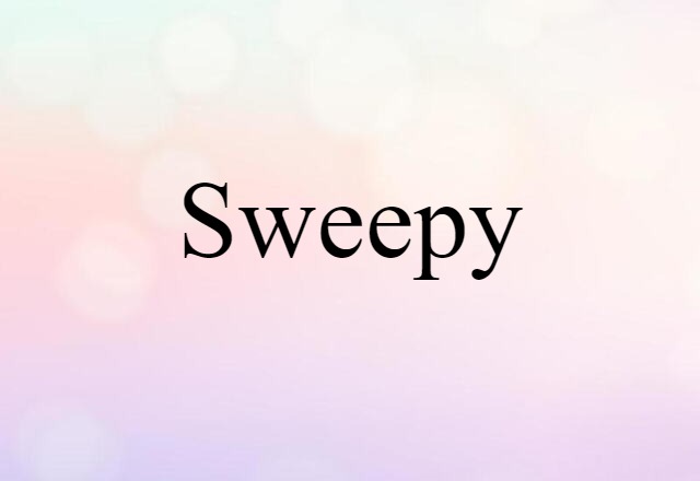 Sweepy (noun) Definition, Meaning & Examples