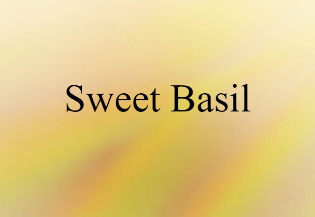 Sweet Basil (noun) Definition, Meaning & Examples