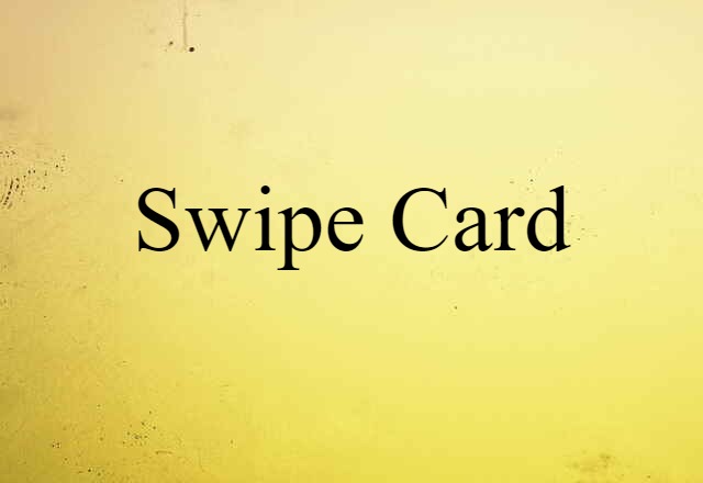 swipe card