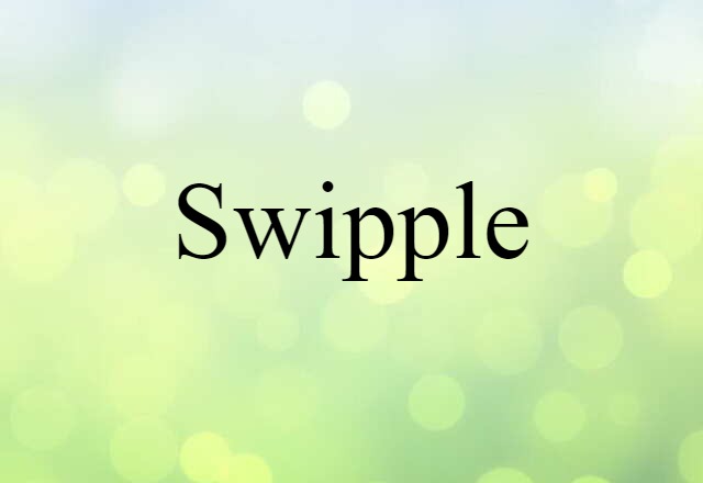 Swipple (noun) Definition, Meaning & Examples