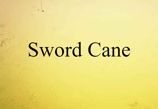 Sword Cane (noun) Definition, Meaning & Examples