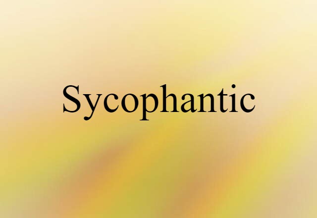 Sycophantic (noun) Definition, Meaning & Examples