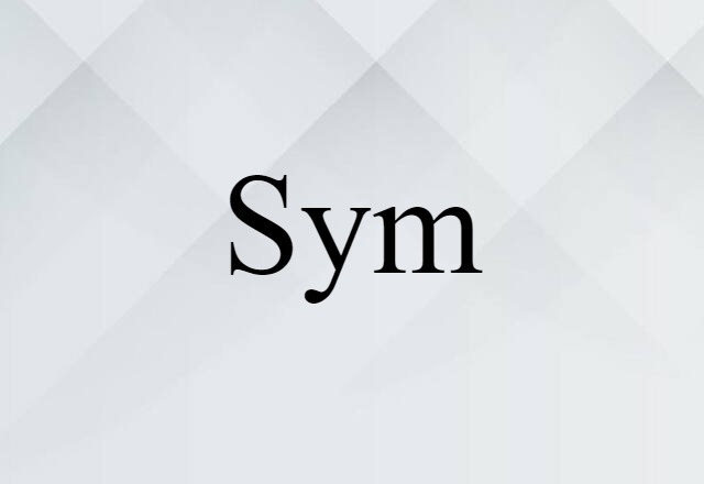 Sym (noun) Definition, Meaning & Examples