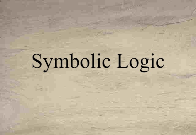 symbolic logic