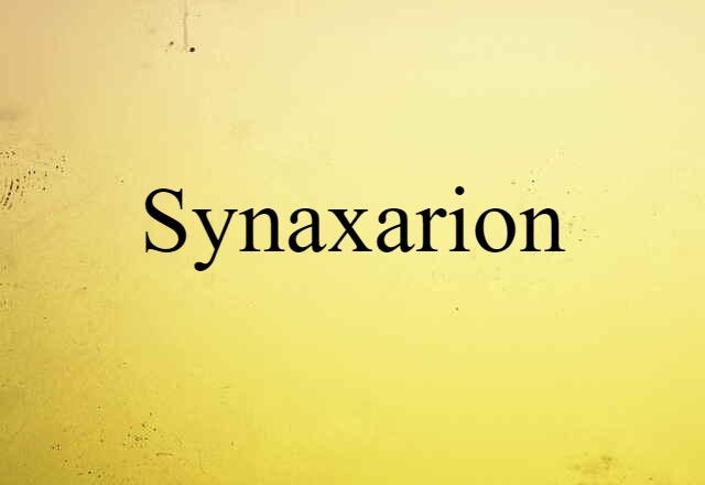 synaxarion