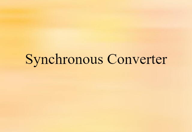 synchronous converter