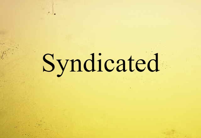 Syndicated (noun) Definition, Meaning & Examples