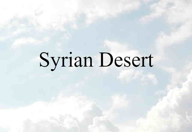 Syrian Desert