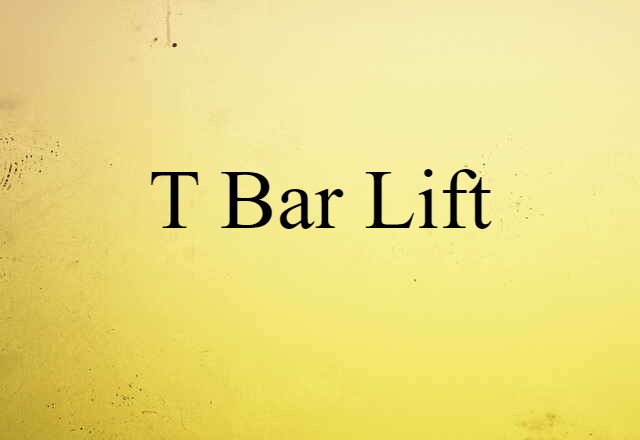 T-bar Lift (noun) Definition, Meaning & Examples