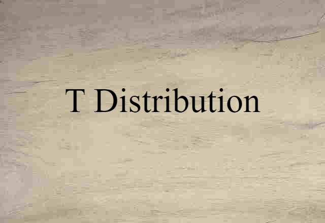 t distribution