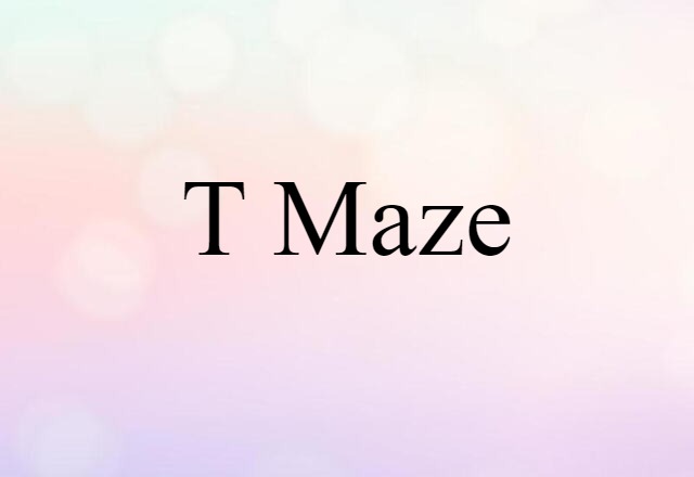 T-maze (noun) Definition, Meaning & Examples