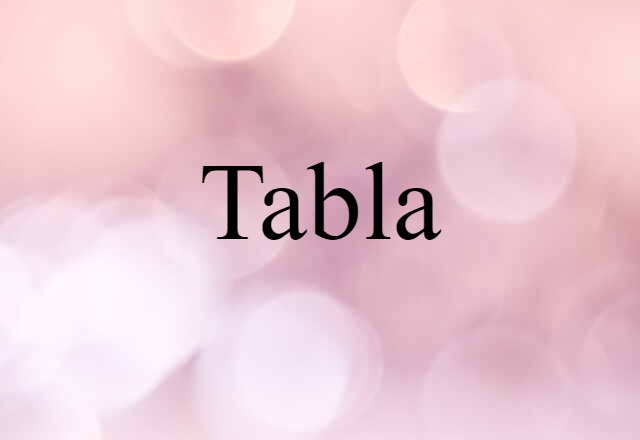 Tabla (noun) Definition, Meaning & Examples