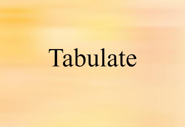 tabulate