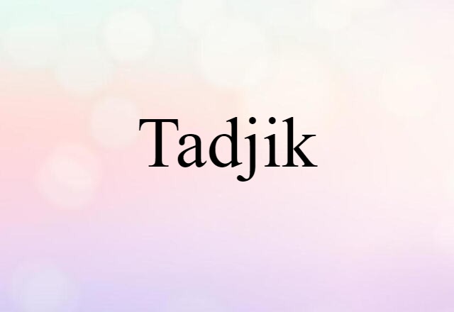 Tadjik