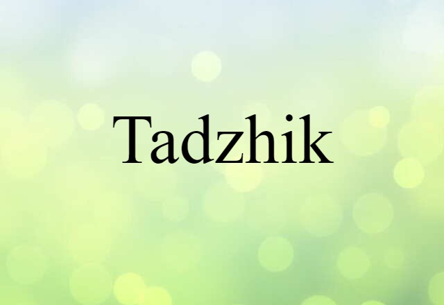 Tadzhik