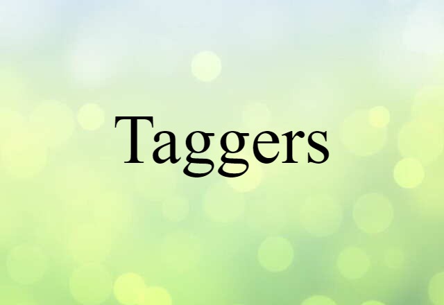 Taggers (noun) Definition, Meaning & Examples