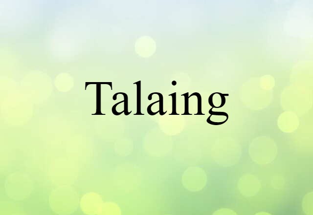 Talaing (noun) Definition, Meaning & Examples