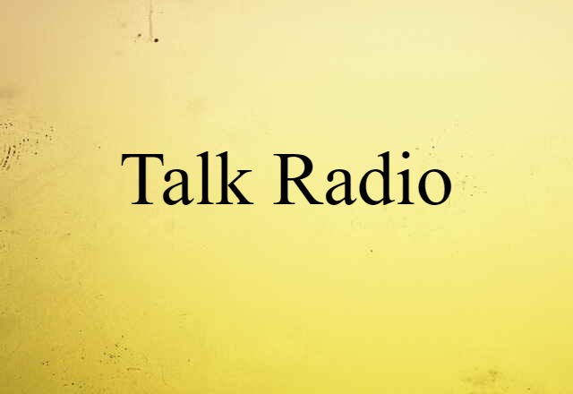 Talk Radio (noun) Definition, Meaning & Examples