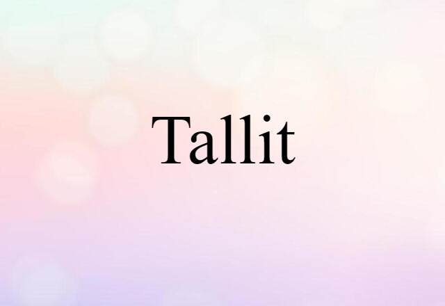 Tallit (noun) Definition, Meaning & Examples