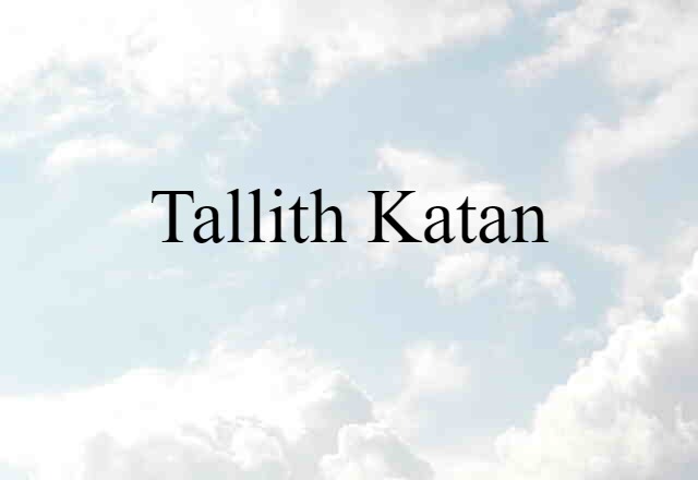 Tallith Katan (noun) Definition, Meaning & Examples