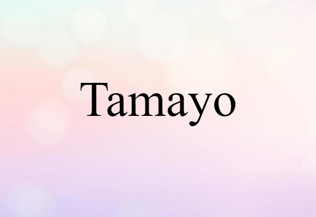 Tamayo (noun) Definition, Meaning & Examples