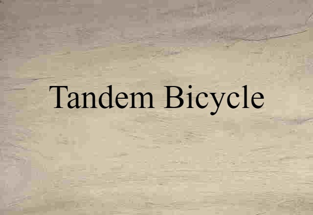 tandem bicycle