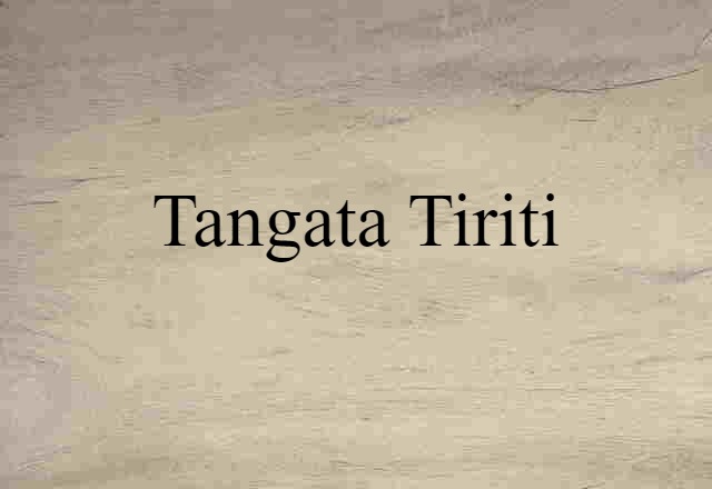 tangata tiriti