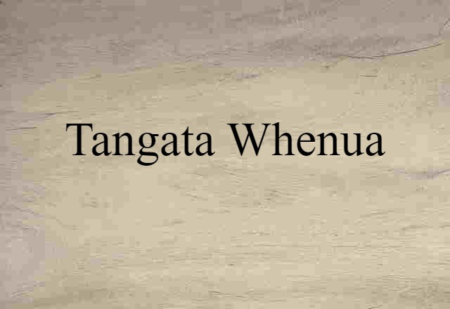 tangata whenua