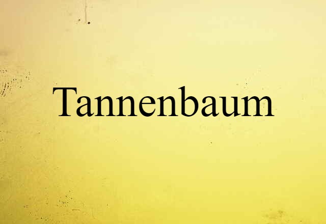 Tannenbaum