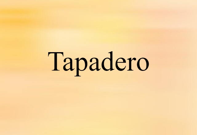 Tapadero (noun) Definition, Meaning & Examples