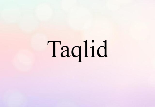 taqlid