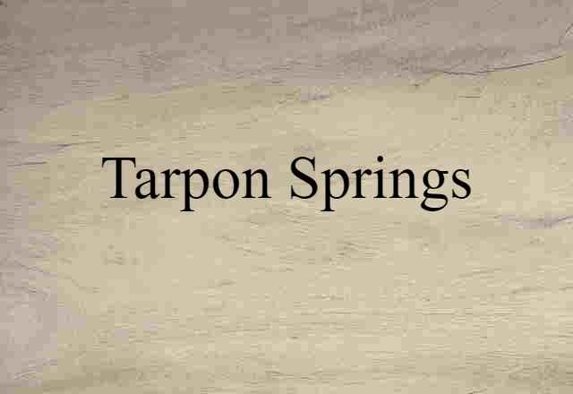 Tarpon Springs