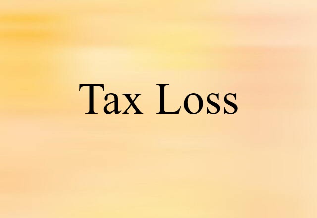 tax loss