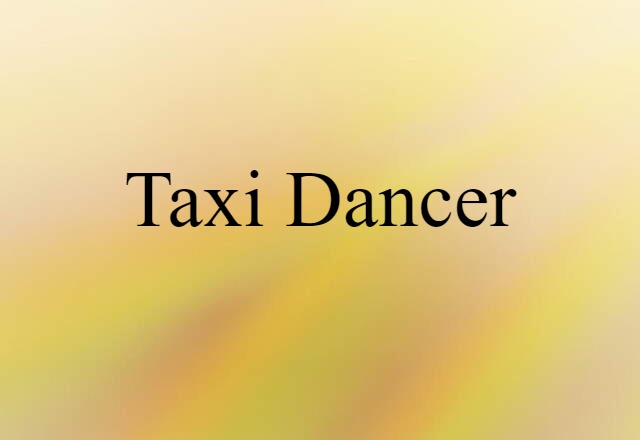 taxi dancer