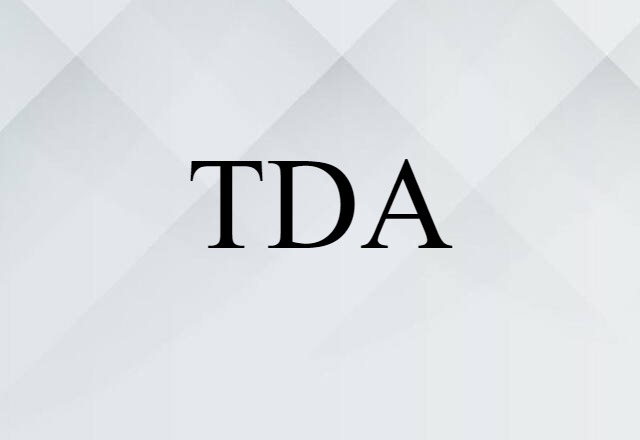 TDA (noun) Definition, Meaning & Examples