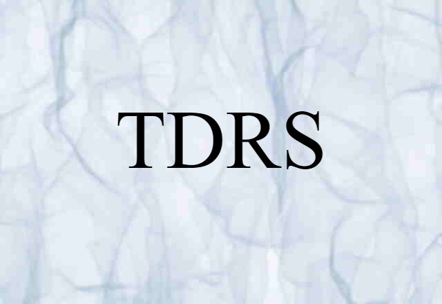 TDRS (noun) Definition, Meaning & Examples